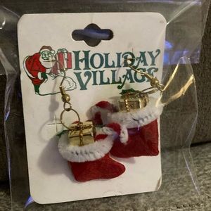 Holiday village earrings